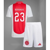 Ajax Steven Berghuis #23 Fußballbekleidung Heimtrikot Kinder 2024-25 Kurzarm (+ kurze hosen)